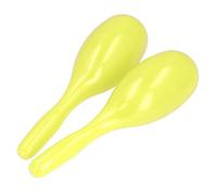 Jiawu Music Maracas, Oval Plastic Hand Percussion Rattles 2 Pack for Shake to Produce Classic Sound, Maracas Shaker with Plastic Rumba Shaker ABS Body Sand Filled for Live Recording (Yellow)