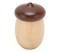 Jiawu Natural Wood Acorn Shaped Toothpick Container 8cm Holder for Home Office Kitchen Restaurant, Cute Rounded Design, Durable Tooth Pick Dispenser