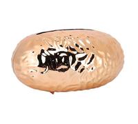 Jiawu Non Slip Luxury Oval Tissue Holder for Living Room Bedroom Office Desk, Plastic Tissue Box for Bathroom, Shiny Decor Piece (Gold)