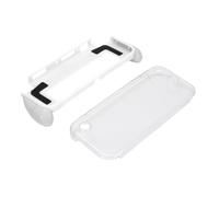 Jiawu OLED Handheld Console Grip Shockproof Protective Cover for Comfortable Gaming On the Go, Anti Slip Dockable Case for Gamers Made From ABS, PC Materials (White)