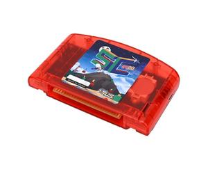 Jiawu Open Source Game Cartridge for N64 with Music Playback and Easy Game Management for Nostalgic Players, Compact Design 1 X Flash Cartridge (Red Transparent)