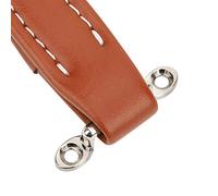 Jiawu Orange Rough Textured Embossed PU Leather Guitar Amplifier Handle, Heavy Duty Metal Reinforced 4-Hole Amp Strap for Vintage Speaker Cabinets