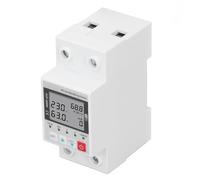 Jiawu Over Under Voltage Protector, 50Hz 60Hz 63A Intelligent Anti Interference WIFI Voltage Protector, Power with Remote Wireless Monitoring Digital Display and (No Backlight)