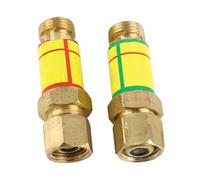 Jiawu Oxygen Acetylene Flashback Arrestor, M16x1.5 Thread Check Valve, Brass Flame Buster with Dry Type Action Principle for Welding Torch Gas Safety Protection System Medium Pressure