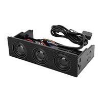 Jiawu PC Front Panel Speaker Stereo Surround Computer Case Speaker Built-in Mic 3x3W 5.25in Loudspeaker STW9005 ABS 2.1 Channel Module
