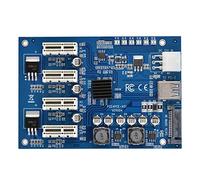 Jiawu PCI E 1X to 4X Adapter Card, PCIe Extender Converter with USB 3.0 Cable, Multi Interface Expansion Kit for Mac Desktop Computer Motherboard Slot Enhancement Solution