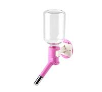 Jiawu Pet Hanging Drinking Bottle, Stainless Steel Nozzle, Bite Resistant | Water Dispenser Head, Plastic Bracket, Cage Doghouse Wall Mount, for Dog Cat Rabbit Hamster Squirrel