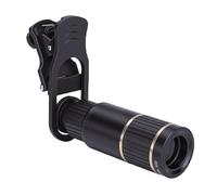 Jiawu Phone Camera Lens, 22X Telephoto 15X Macro with Advanced Blue Optical Glass Lens Kit, 0.63X Wide Angle 198 Fisheye with E Clamp/Holder Tripod for IOS Smartphones