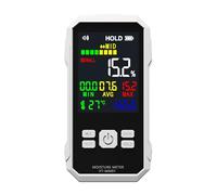 Jiawu Pinless Moistures Meter, Non Destructive Moistures Detector with LCD Display, 4 Modes for Walls Logs Firewood and Building Material, Detects Up to 19mm Below Surfaces (White)