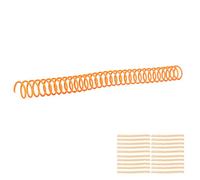 Jiawu Plastic Spiral Binding Coils, 19mm 30 Holes Spiral Binding Coils for Office School, Spirals with 20pcs for A4 A5 Notebook (Orange)