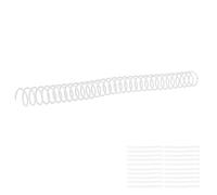 Jiawu Plastic Spiral Binding Coils, 19mm 30 Holes Spiral Binding Coils for Office School, Spirals with 20pcs for A4 A5 Notebook (Transparent)
