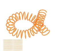 Jiawu Plastic Spiral Binding Coils 3/4in ID 20Pcs 19mm 30 Holes Durable Binder Spirals for A4 A5 Notebook Comb Binding Spines. (Orange)