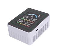 Jiawu PM2.5 PM10 Metal Meter of a Particle with a Colored Screen for the Detection of CO2 Tvoc At Different Points (MT13 White)