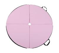 Jiawu Pole Dance Crash Mat, 47.24in Round Foldable Safety Pad with EPE Foam and PU Leather Cover, for Pole Dancing Training Fitness Home Gym Tumbling Exercise