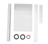 Jiawu Polymer Clay Cutter Tools Set, Acrylic Solid Clay Roller Pin, Clear Sheet Board with 2 Metal Scrapers for Sculpting Modeling Crafts, 7.87in Press Plate