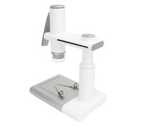Jiawu Portable Digital Microscope 50-1000X Magnification HD 2MP Rechargeable with Type C, 8 LED Lights, Long Battery Life, for Textile Texting, Jewelry Inspection, PCB Inspection, 10M (White)