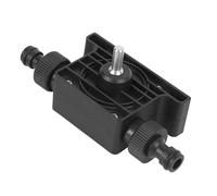 Jiawu Portable Electric Drill Driven Pump, 15mm Tube, 30L Per Min (Black | Compact Fluid Transfer Tool, Engineering Plastic Housing, Removable Inlet Outlet, for Water Sewage Transport, 1500-3500rpm