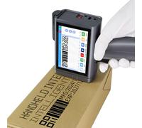 Jiawu Portable HD 600DPI Handheld -ink Beam Printer with 4.3 Inch Touchscreen for Barcode Print USB Interface for Printing on Different Materials for Small Business Owners (100-240V UK Plug)
