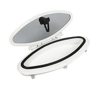 Jiawu Porthole Window, 18.5x8.3 Inch with Locking Handle, 180-Degree Adjustable Opening Boat Window, RV with Tempered Glass for Marine Yacht RV