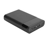 Jiawu Power Bank, 4 X Portable DIY No Welding Mobile Power Box, Battery Storage Box with Separation Blade and Accessory Kit for Universal Mobile Phone Charging (Black)