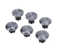 Jiawu Premium Aluminum Thumbstick Caps Set for Game Controllers (Gun Color) | Wear Resistant Anodized Finish, Anti Slip Grips, Ergonomic Dome Styles, Quick Swap Upgrade Kit, Multi Color