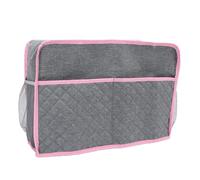 Jiawu Premium Sewing Machine Dust Cover Made of Canvas, Foldable and Full Coverage with Practical Pockets, Practical Storage Solution for Sewing Accessories, The Favorite of Hobbyists (Gray)