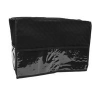 Jiawu Premium Sewing Machine Dust Cover Made of Canvas, Foldable and Full Coverage with Practical Pockets, Practical Storage Solution for Sewing Accessories, The Favorite of Hobbyists (Black)