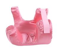 Jiawu Premium Silk Fabric Face Pillow, Slow Rebound Memory Foam Pillow, Ideal for Back Sleepers, Comfortable and Skin Protecting (Pink)