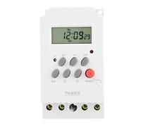 Jiawu Programmable Time Relay, 30A High Power Digital Timer Switch, Mini LCD Microcomputer Control with 17 On/Off Settings, 24/7 Weekly Cycle, Built-in Battery Memory for Street Lamp, (DC12V)