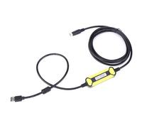 Jiawu Programming Cable, 2.5m Length PVC Shell Magnetic Ring LED Indicator USB SC09 FX PLC Programming Cable, PLC Data with Soft Wire for FX1S 1N