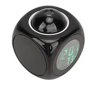 Jiawu Projection Alarm Clock, Red Light Projection Indoor Temperature Display 10 Minute Snooze Voice Time Reporting Digital Clock Projector LED With USB Cable For
