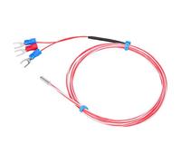 Jiawu PT100 Temperature Sensor, Quick Response High Accuracy Temperature Sensor Probe, Thermistor Probe with - Wire for Industry Metallurgy (#1)