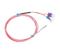 Jiawu PT100 Temperature Sensor, Quick Response High Accuracy Temperature Sensor Probe, Thermistor Probe with - Wire for Industry Metallurgy (#2)
