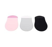 Jiawu PU Stick On Mouse Pouch for Computer Laptop, Wear and Tear Proof Mouse Holder, Compact and Stylish, 3 Pack Black Silver Pink for Business Trips