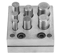 Jiawu Punch Die Disc, 7 Holes Alloy Steel Round Punching Tool with Multiple Sizes for Jewelry Making and Metal Cutting