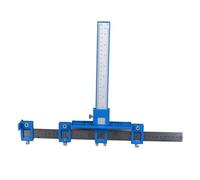 Jiawu Punch Locator Drill Guide, Accurate Positioning Multifunctional Cabinet Hardware Jig Tool, Wood Drilling Dowelling Guide with Aluminum Alloy Material Easy to Use for Cabinet Door