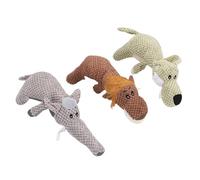 Jiawu Puppy Squeaky Chew Toy, Triple Stitched Fleece Dog Plush Toy, Puppy Teething with Solid Squeaker for Home and Outdoor Play