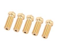 Jiawu QIDI Tech X Plus 3 3D Printer Brass Hotend Nozzle, Precise Fine Machining for Even Extrusion, 0.4mm Extruder Nozzles for Versatile Printing Needs, 5PCS Hot End for Seamless Fit with Existing