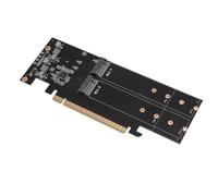 Jiawu Quad M.2 NVMe PCIe Adapter, 4 Port 4x32Gbps High Speed Requires Motherboard with PCIe Bifurcation Quad NVMe Adapter PCI Expansion Card with Supports M.2 2230 2242 2260