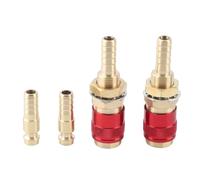 Jiawu Quick Connector Fitting, 8mm Water Cooled Adapter Gas Connector Set, Welding Torch Quick with Brass Hose Barb for MIG TIG Welder Torch Inner Diameter M8 Pipe Fast