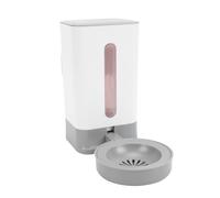 Jiawu Rabbit Water Dispenser, 1.5L Hanging Automatic Pet Food Dispenser, Gravity Pet Feeder Set, Small Bunny Food Bowl Water Bottle for Rabbit Puppy Cats Ferret, Small Animal (Grey)