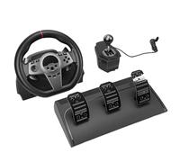 Jiawu Racing Wheel, 270° Rotation Hall Induction Pedals Paddle Shifters Manual Shifter Three Sensitivity Levels PC Steering Wheel, 270° Racing with Pedals Shifter for PC