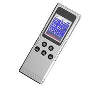 Jiawu Radiation Dose Counter, Portable Pen Design Nuclear Radiation Detector with Clip - High Precision β γ X Ray Monitor, 1.75 Inch Screen Sound & Light Alarm for Laboratory Home (Silver White)