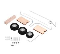 Jiawu RC Airplane Landing Gear Kit, 30mm 25mm Wheels, Metal Wood, 38g | Fixed Wing Model Aircraft Undercarriage Set, Metal Wood Build, Front Rear Assembly, for Beginner Expert RC Pilots, Training
