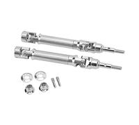 Jiawu RC Front Drive Shaft, Stainless Steel Adjustable Driving Shaft for Smooth Action, Remote Control Car Drive with Washer Screw Nut for SLASH 4x4 Rustler Stampede