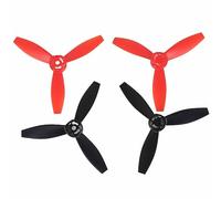 Jiawu RC Propeller, Lightweight Triangular Aerodynamic Design Drone Propeller, Bebop 2 with 4pcs Set for Bebop 2 Drone (black red)