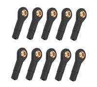 Jiawu RC Tie Rod Ball Head, 10Pcs M3 Tie Rod End Ball Joint Replacement, Plastic Linkage End with Accurate Size for 1/10 1/12 RC Car Truck