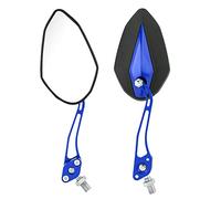 Jiawu Rearview Mirror, Universal Fit 8mm 10mm Screw Sizes Motorcycle Rearview Mirror, Scooter with Adjustable Joint Bolt for Motorbike Scooter Motorcycle (Blue)