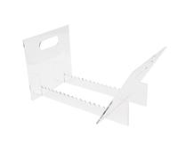 Jiawu Record Storage Holder Durable Acrylic Display Stand for Living Room Study, 40-50 LP Records Anti Slip Groove for Music Enthusiasts