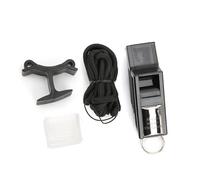Jiawu Referee Whistle, High Decibel Loud Clear Sound Non ABS Material Basketball Whistle, Survival with Removable Metal Buckle Lightweight Portable Design for Outdoor (Black Silver)